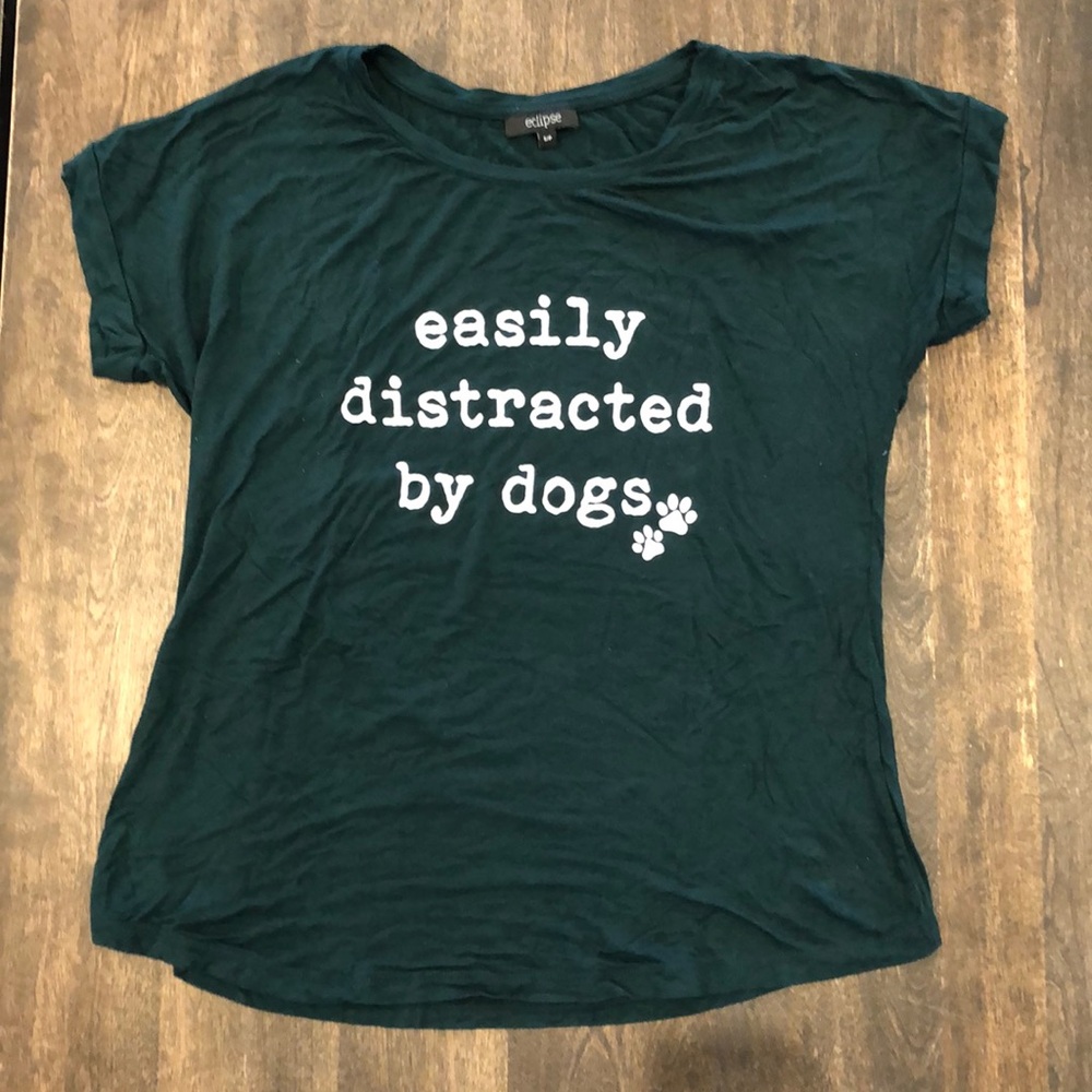 💕 Eclipse Green and White Short Sleeve Tee